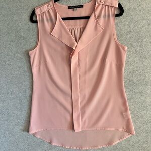 Rose & Olive Blush Pink Sleeveless V-Neck Chiffon Camisole
